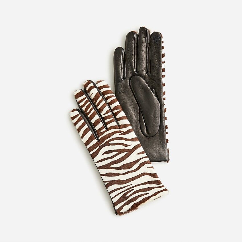 Touch-screen gloves in calf hair and Italian leather | J.Crew US