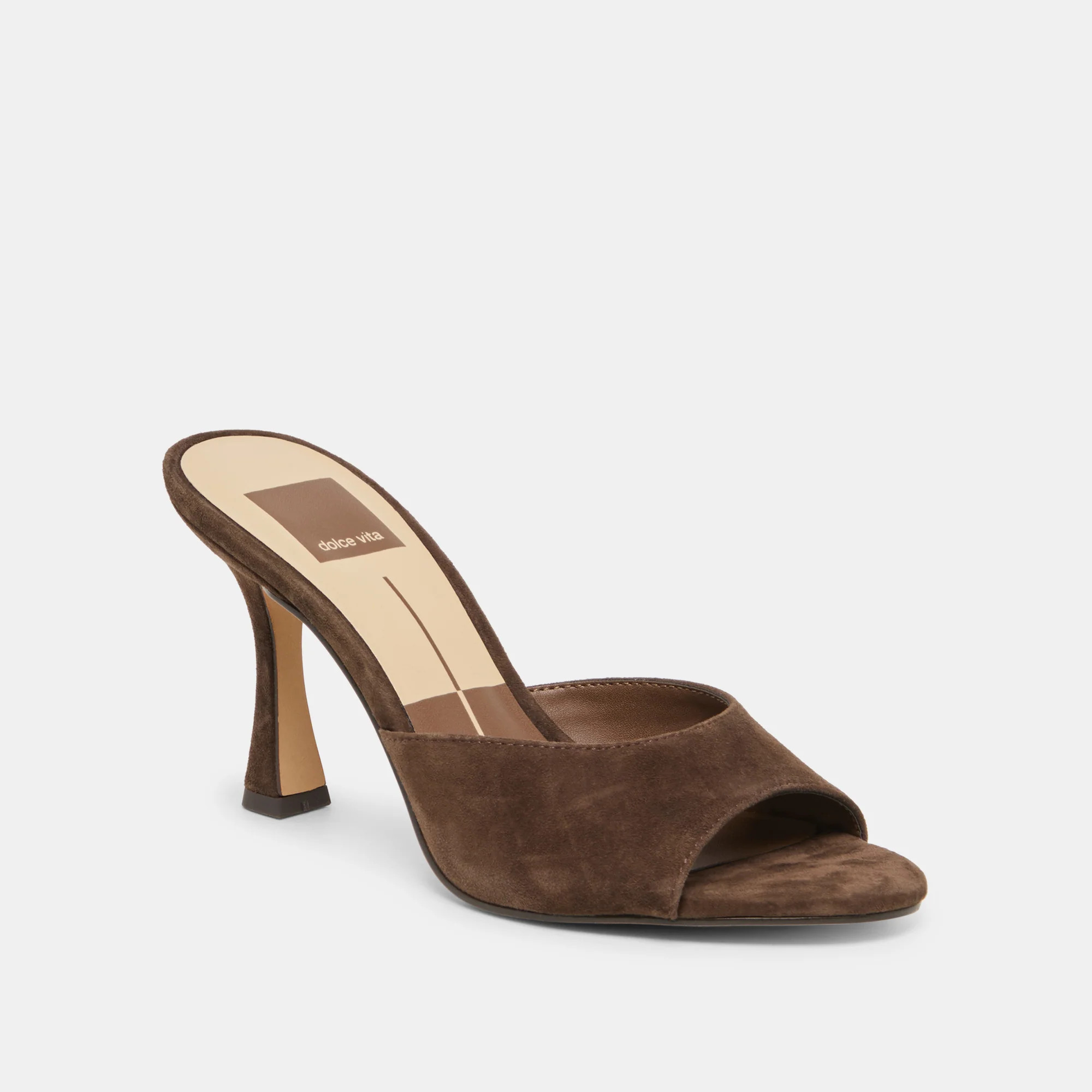 ROSHA Dk Brown Suede Heels | Dolce Vita | DolceVita.com