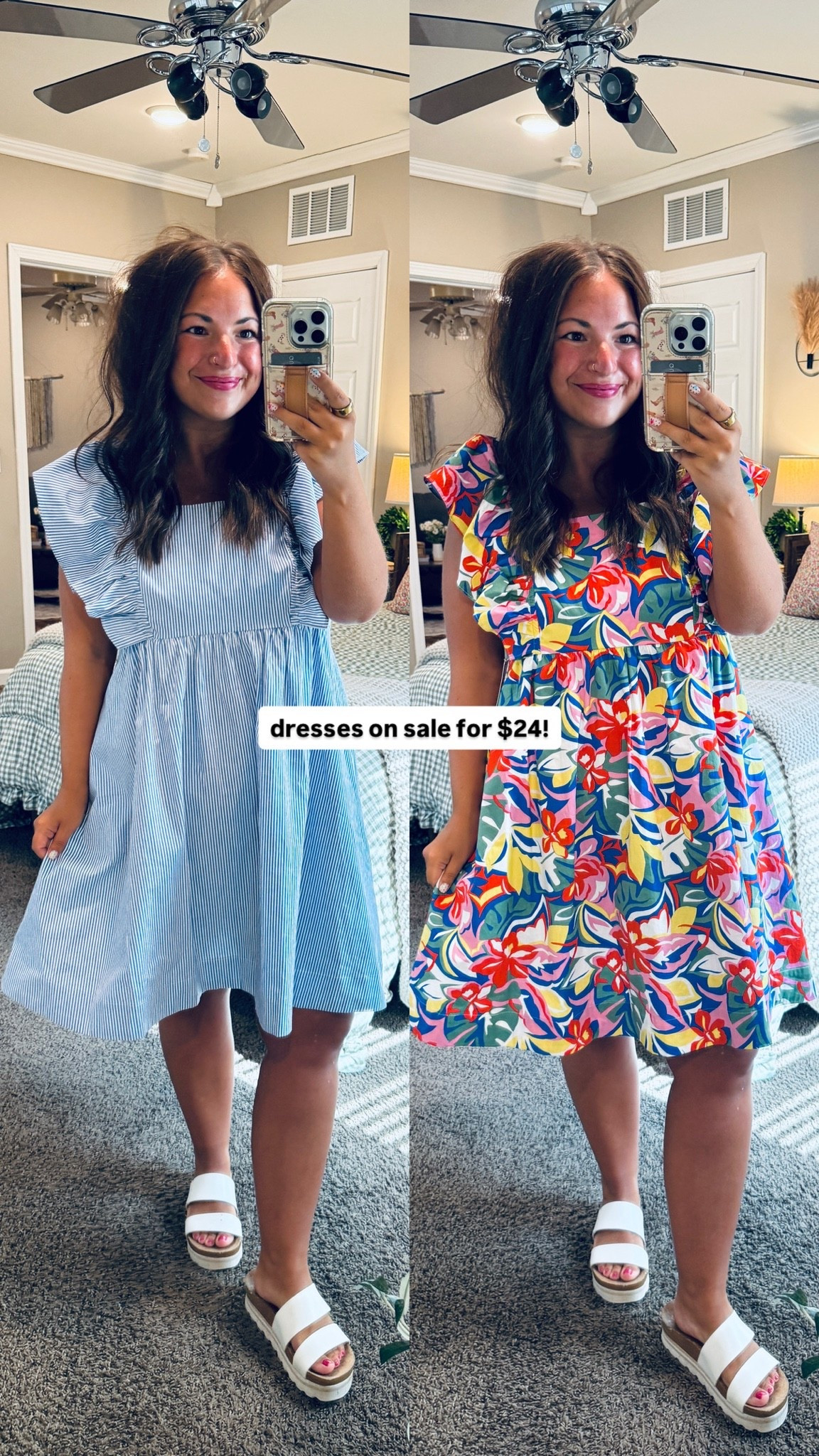 dresses on sale for $24!

These Walmart dresses are too cute! 💙 The flutter sleeves and easy, flowy fit make them perfect for warm days, the classroom, or weekend plans. I love both the classic stripes & the fun floral print! 🌸

#LTKootd #LTKSeasonal #LTKSaleAlert