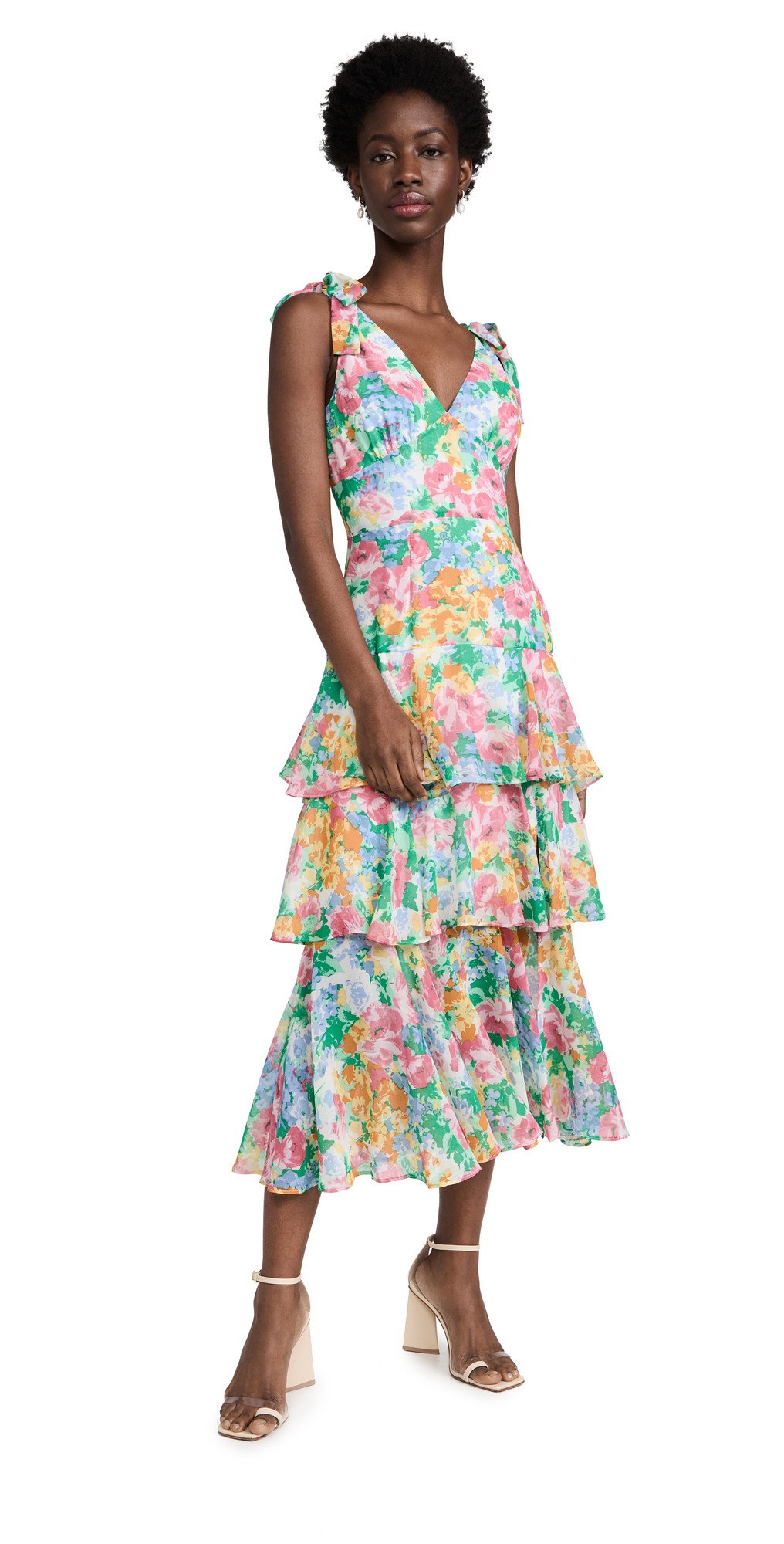 WAYF Alma Tiered Midi Dress | Shopbop