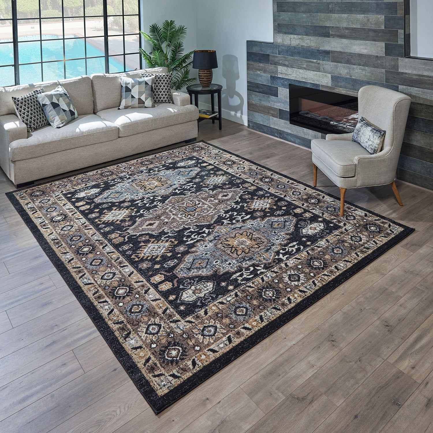 Scanda Area Rug - Yanni Charcoal, Assorted Sizes | Sam's Club