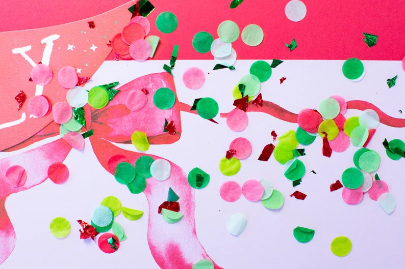 Red Green Classic Christmas Decorations - Red Green Confetti - Christmas Party - Red Green Party ... | Etsy (US)