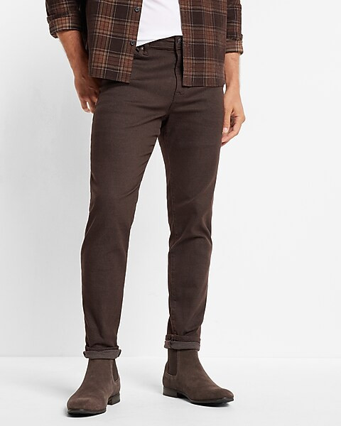 Slim Brown Hyper Stretch Jeans | Express
