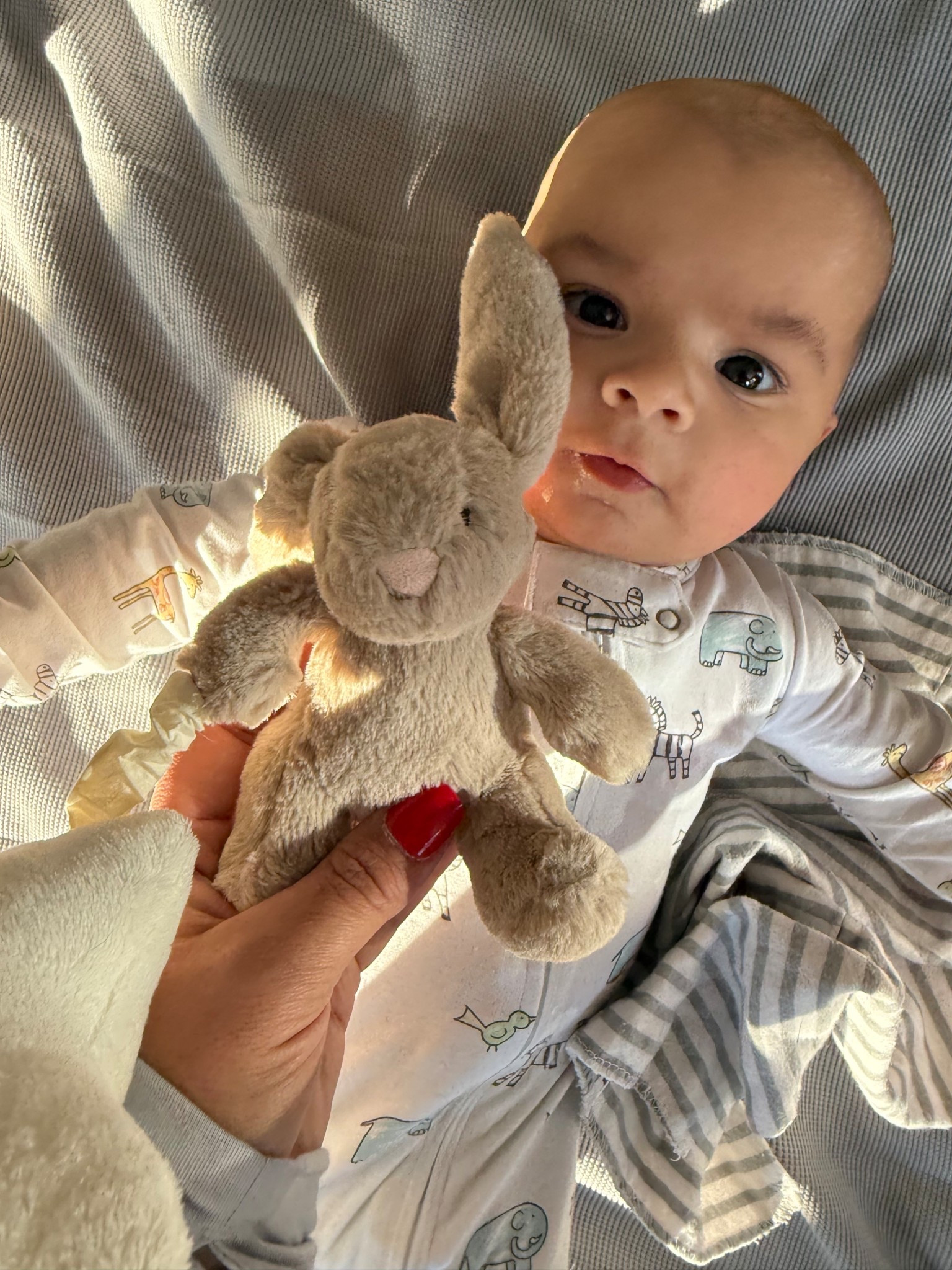 It’s officially Jellycat season 🐰✨ And there’s so many new arrivals!

All the bunnies are back… and this little musical pull-down bunny might be my favorite for baby’s first Easter 🐣

The softest little star pull with the sweetest tune. Luke just lays there listening and staring at it like it’s the greatest thing he’s ever seen 🥹

Such a special keepsake gift — something they can snuggle now and you’ll always remember.

@shop_nordstrom 

#LTKSeasonal #LTKKids #LTKBaby