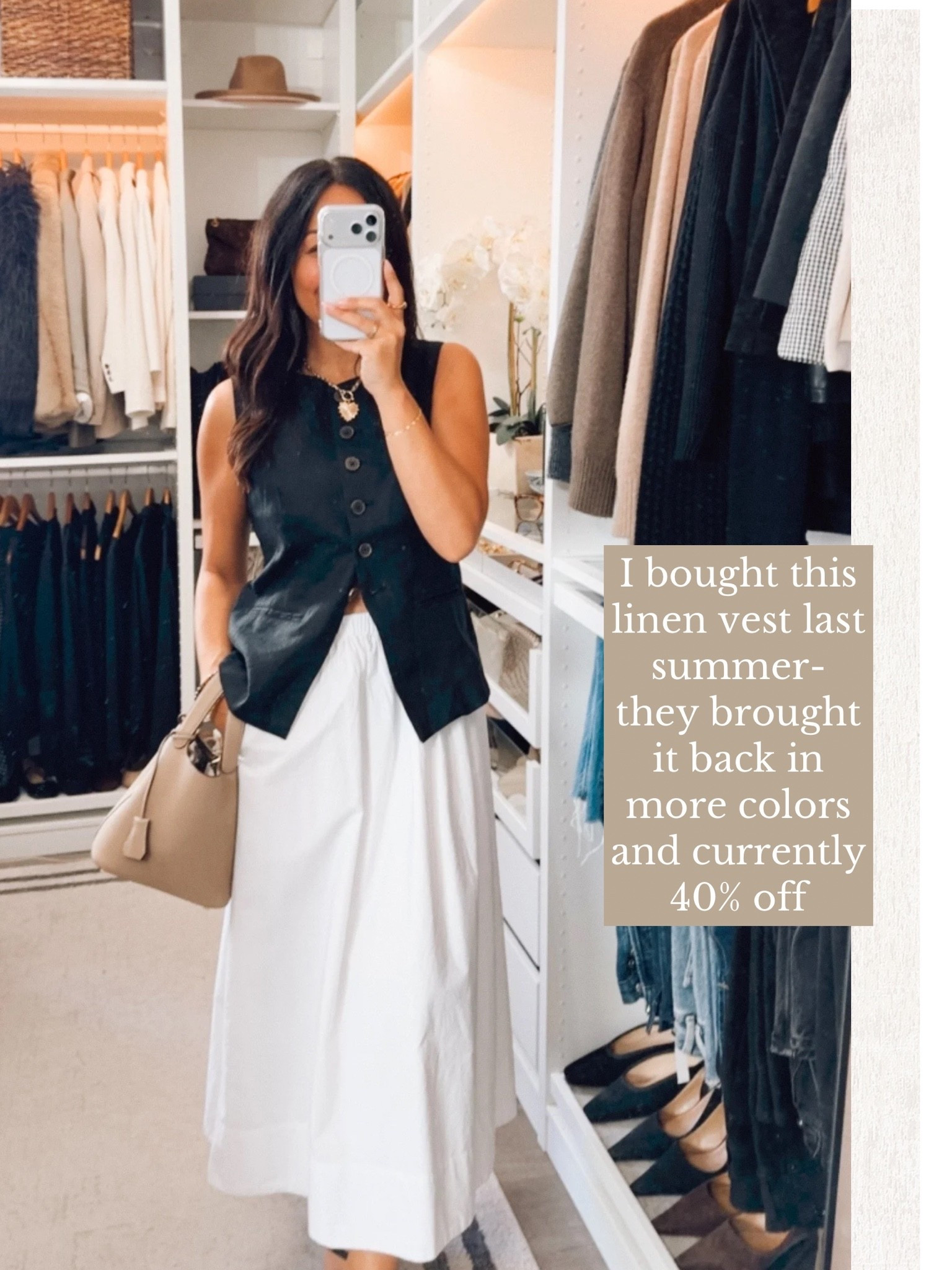 Vest wearing a 4, skirt wearing an xs

#LTKootd #LTKOver40 #LTKSeasonal