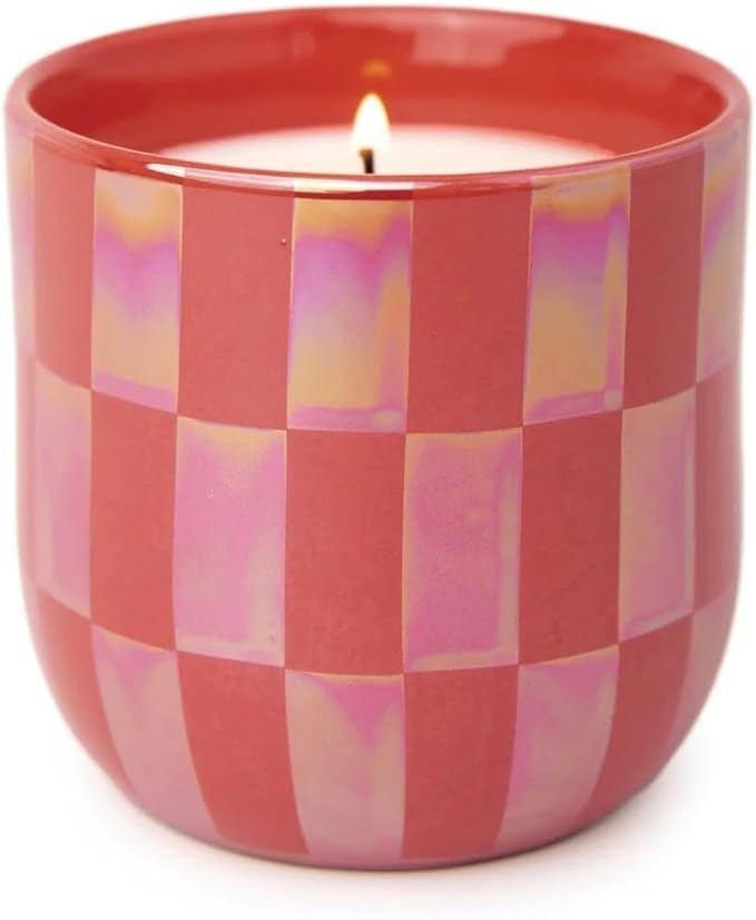 Paddywax Scented Candles Lustre Iridescent Ceramic Luxury Artisan Candle, 10-Ounce, Matte Coral -... | Amazon (US)