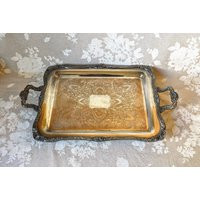 Large Footed Silver Platter Vintage Tray With Handles Extra Butler Serving Catering Wedding | Etsy (US)