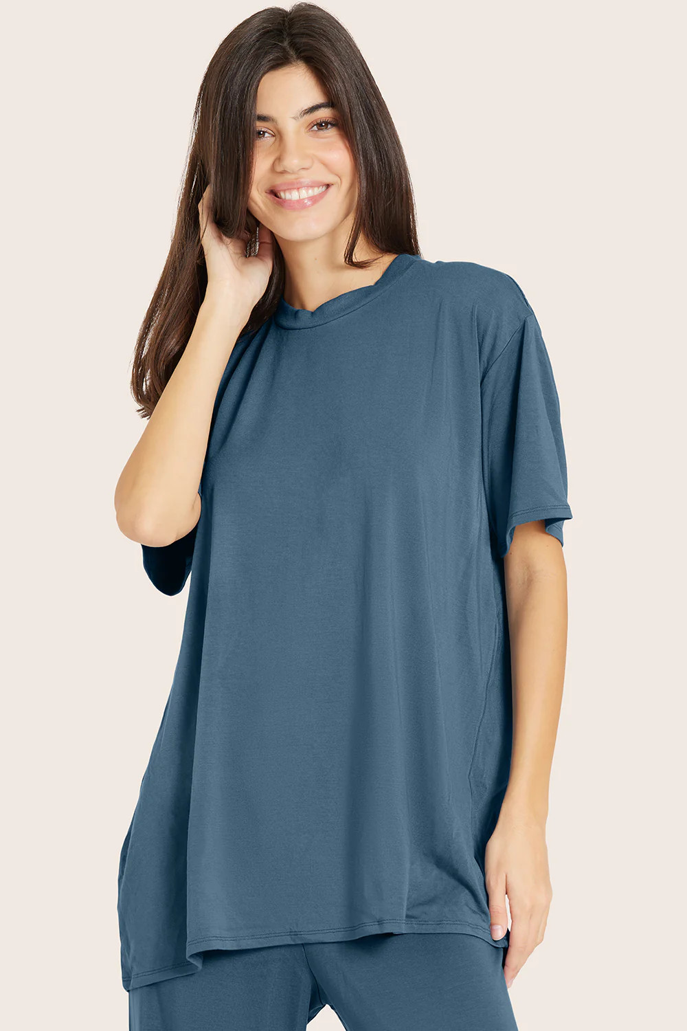 SLEEP JERSEY OVERSIZED BOYFRIEND SLEEP TEE - JAY | SET Active