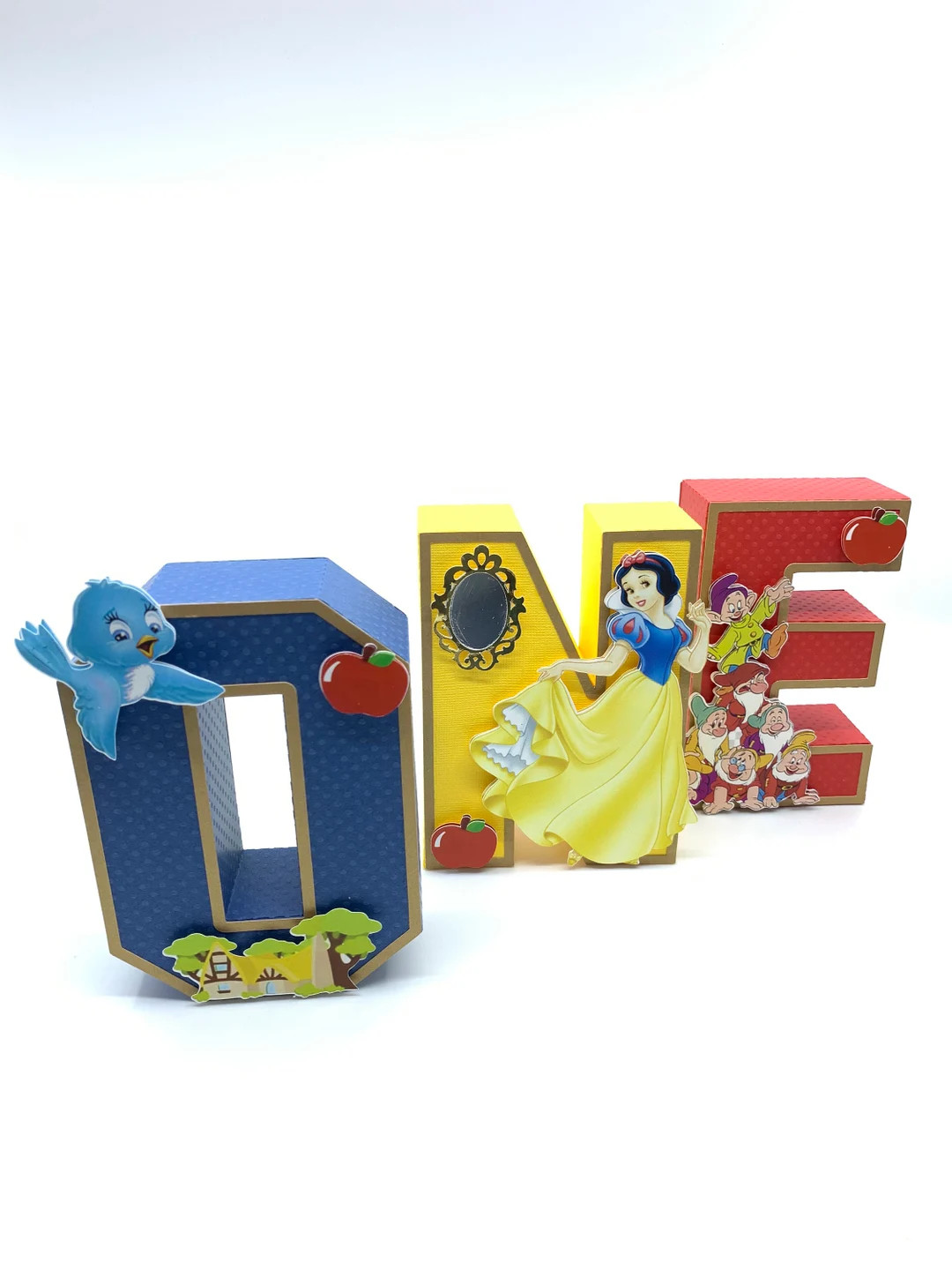 Snow White Party Decoration Snow White 1st Birthday One Letters 3D Snow White Party - Etsy | Etsy (US)