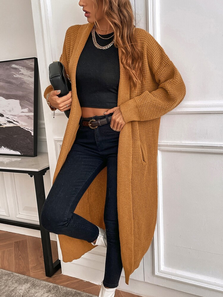 Cardigan mit Drop Shoulder offener Front | SHEIN