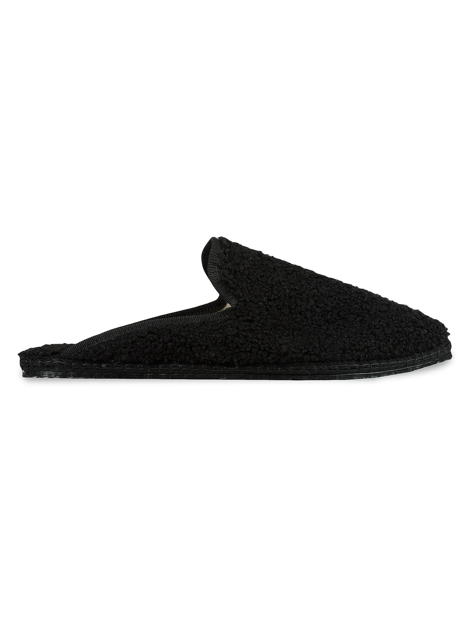 Faux-Fur Bouclé Sabot Slippers | Saks Fifth Avenue