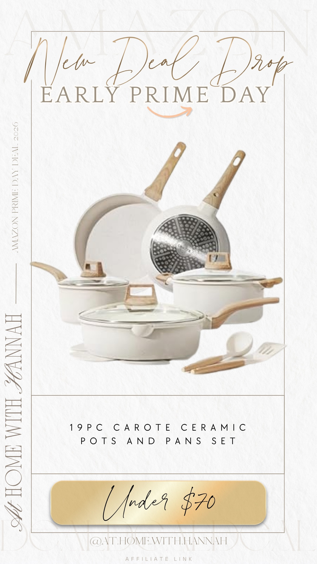Prime Day Kitchen Deals • Ceramic Cookware Set • Nonstick Pots And Pans

This 19-piece ceramic pots and pans set is such a good early Prime Day kitchen deal — especially if you’ve been wanting a cleaner, more matching cookware set without spending a ton.

If you’re shopping for Amazon kitchen deals, ceramic cookware, nonstick pots and pans, cookware set, kitchen essentials, neutral kitchen finds, pots and pans set, Amazon home deals, Prime Day kitchen deals, and practical kitchen upgrades, this one is worth looking at.

It gives you that pretty matching kitchen look, but it’s also actually useful for everyday cooking, meal prep, weeknight dinners, and finally replacing the mismatched pans hiding in the cabinet.

Everything is linked here 🤍

#AmazonKitchen #KitchenDeals #PrimeDayDeals #CookwareSet #AmazonHome #KitchenFinds

#LTKHome #LTKSaleAlert