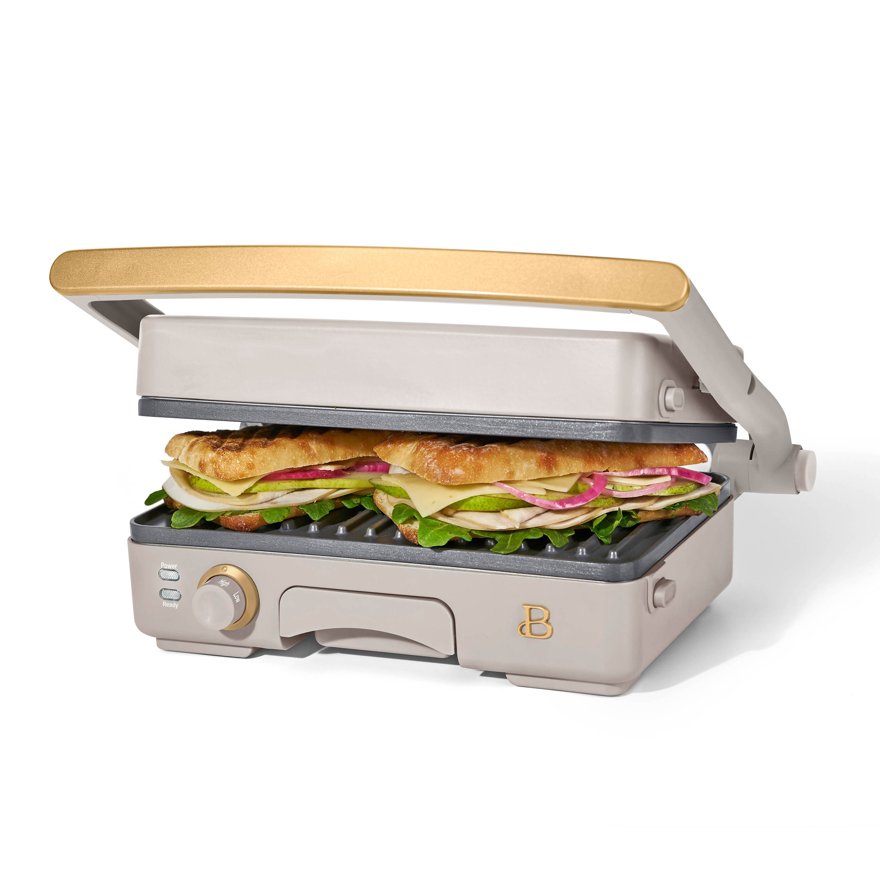 Beautiful 2-in-1 Panini Press & Grill, Porcini Taupe by Drew Barrymore - Walmart.com | Walmart (US)