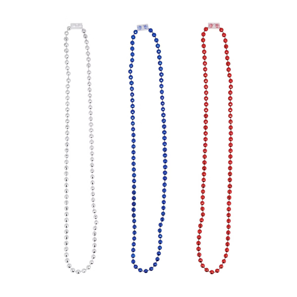 6pk Parade Bead Necklace Red/White/Blue - Sun Squad™ | Target