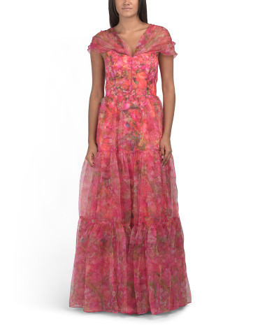 Tia Off The Shoulder Organza Gown for Women | Polyester | Marshalls