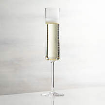 Edge Square Champagne Glass Flute + Reviews | Crate & Barrel | Crate & Barrel
