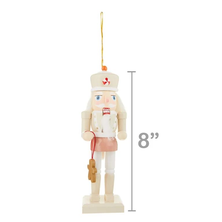 8 in Tall Jumbo White Nutcracker Ornament, Blushful Theme, White & Pink Color, 0.143 kgs, by Holi... | Walmart (US)