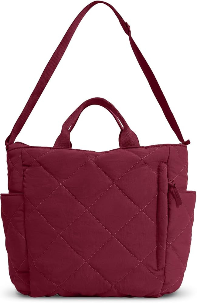 WOOMADA Quilted Tote Bag for Women, Puffer Hobo Handbag, Lightweight Padding Shoulder Bag, Nylon ... | Amazon (US)