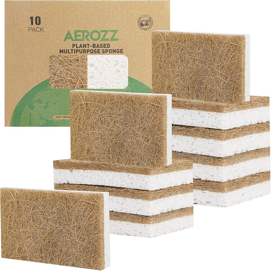 10 Pack Biodegradable Sponges - Sponges Kitchen Natural Sponges for Dishes Natural Sponge Dish Sp... | Amazon (US)