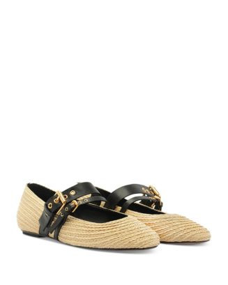 Women's Raffia Flat Ballet Flats | Bloomingdale's (AU)