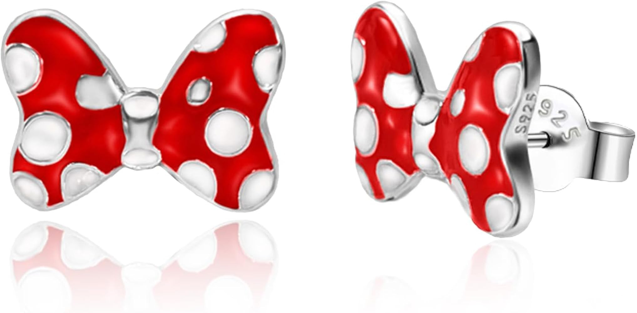 Red Bow Earrings Sterling Silver Red Mouse Bowknot Stud Earrings Cute Dainty Sweet Lucky Cute Ani... | Amazon (US)