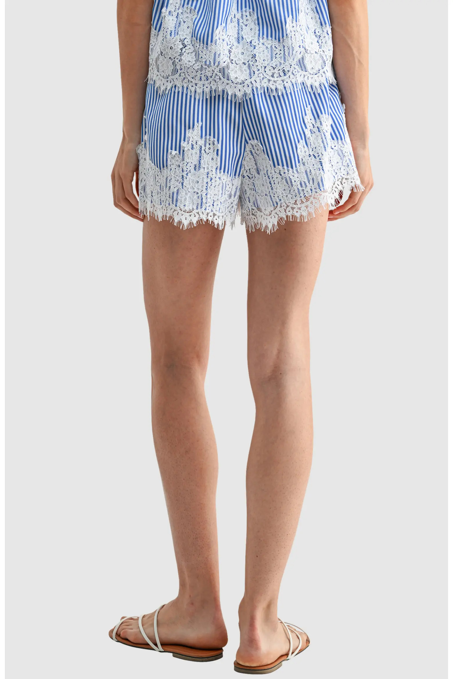 Lace Hem Stripe Shorts (Women) | Nordstrom | Nordstrom