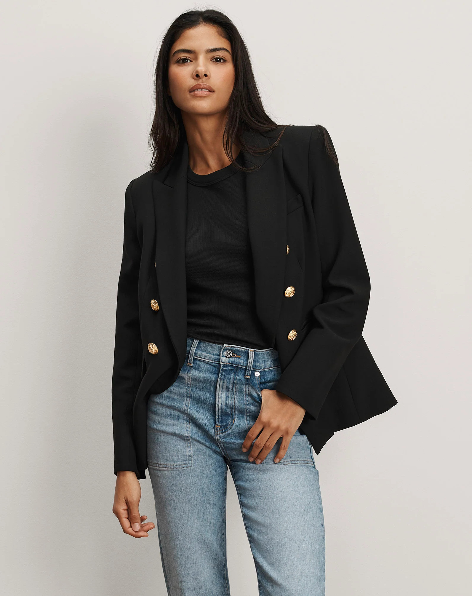 Veronica Beard Miller Dickey Jacket Black Gold | Veronica Beard