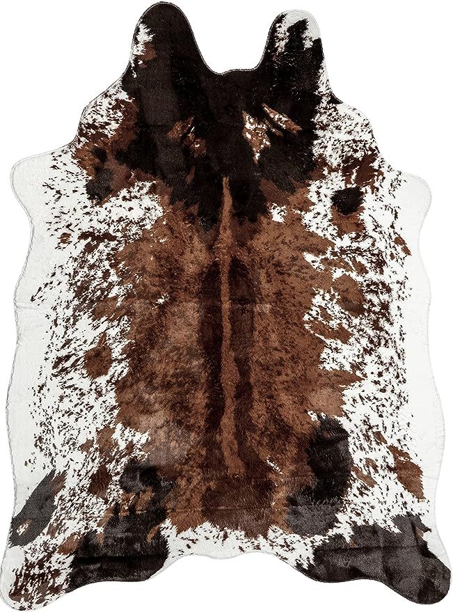 NativeSkins Oversized Faux Cowhide Rug - Original (6.2ft x 8.2ft) - Cow Print Area Rug for a West... | Amazon (US)