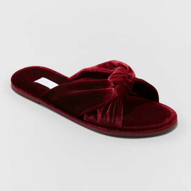 Women's Gracie Velvet Slide Slippers - Stars Above™ | Target
