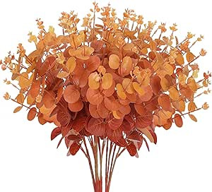 HUAESIN 3Pcs Artificial Eucalyptus Leaves Branches Fake Fall Eucalyptus Plant Faux Fall Stems for... | Amazon (US)