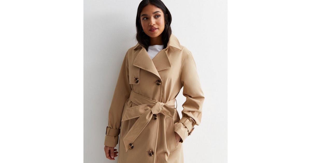 Petite Camel Belted Formal Trench Coat | New Look | New Look (UK)