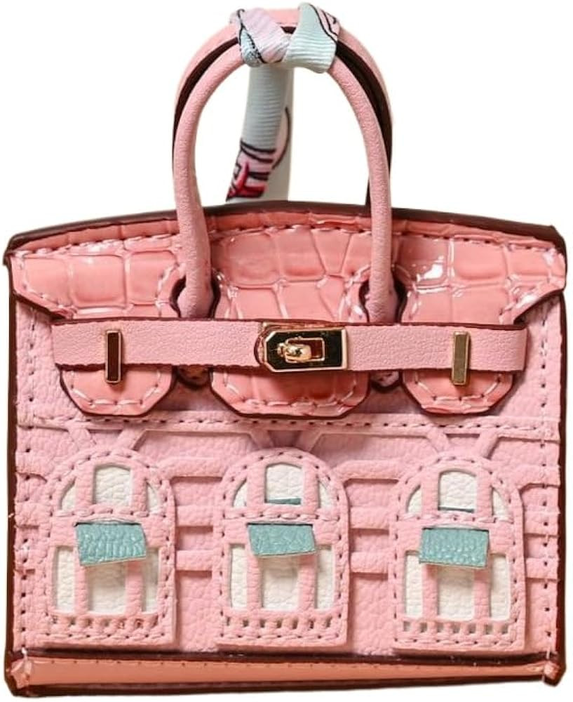 Cute Keychains for Women Car Accessories Preppy Stuff Purse Charms for Handbags Vegan Leather Bag... | Amazon (US)