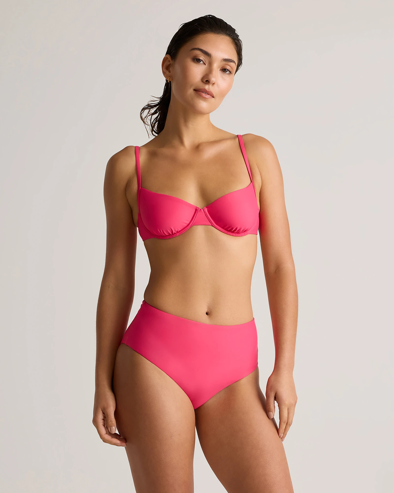 Italian Demi Bikini Top in Hibiscus | Quince