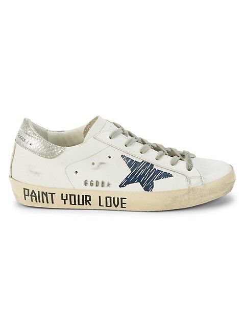 Women's Paint Your Love Distressed Leather Sneakers | Saks Fifth Avenue OFF 5TH