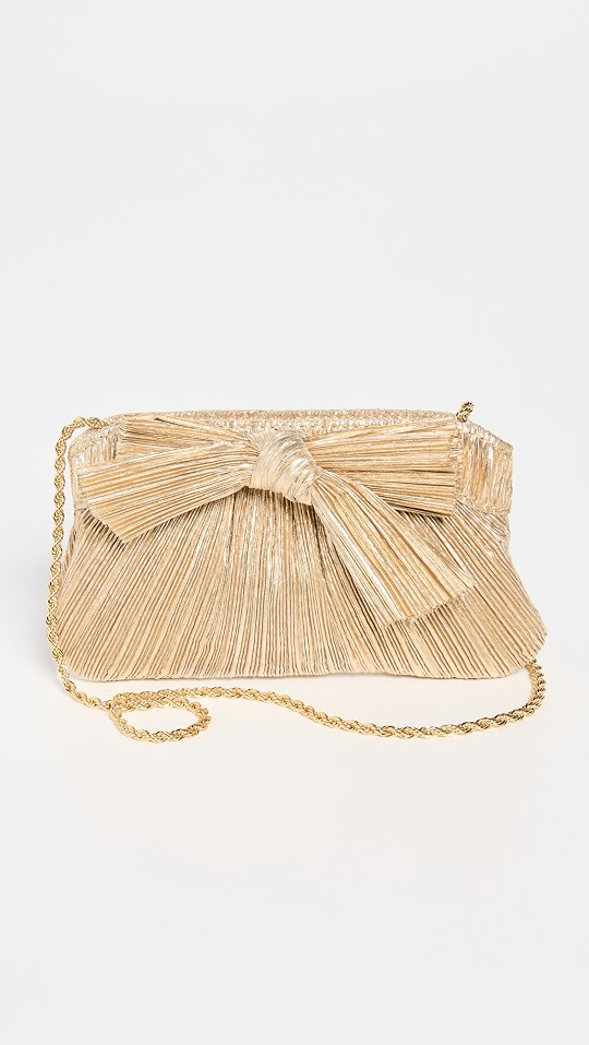Rochelle Pleated Frame Clutch W/ Bow | Shopbop