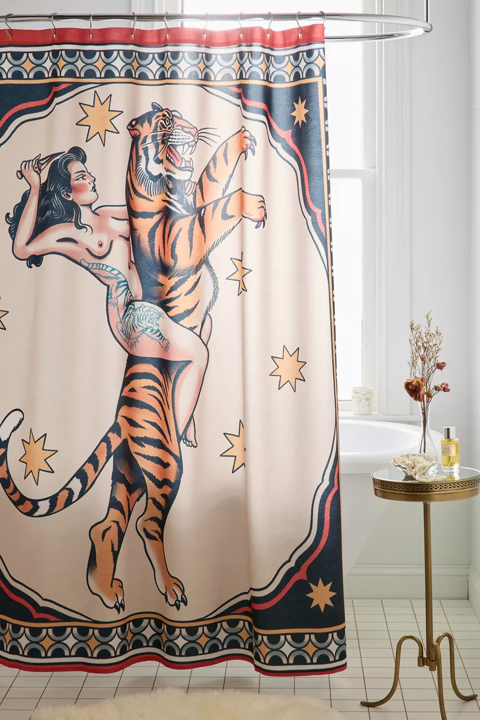 Jessica O. Amazona Tattooed Printed Shower Curtain | Urban Outfitters (US and RoW)