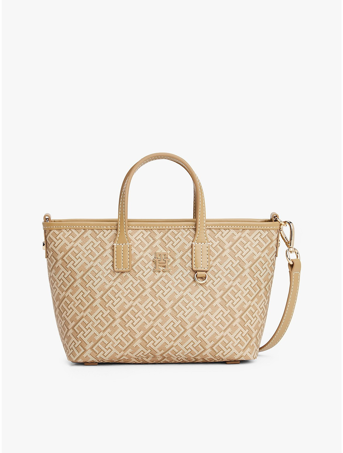 Tommy Hilfiger Women's Jacquard Monogram Crossbody Tote Bag - Beige | Tommy Hilfiger (US)
