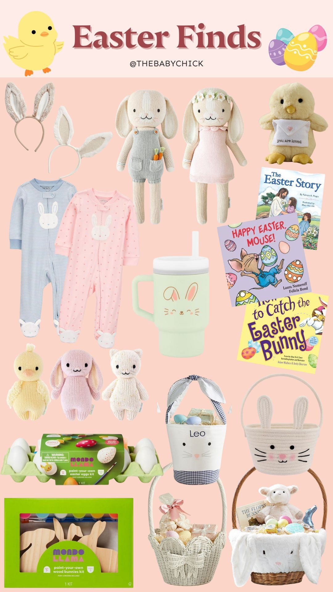 Make this Easter special with these hand-picked finds: Easter books, spring PJs, Easter craft kits, plush toys, Easter baskets, and bunny cups! 🐰 

#LTKBaby #LTKKids #LTKSeasonal