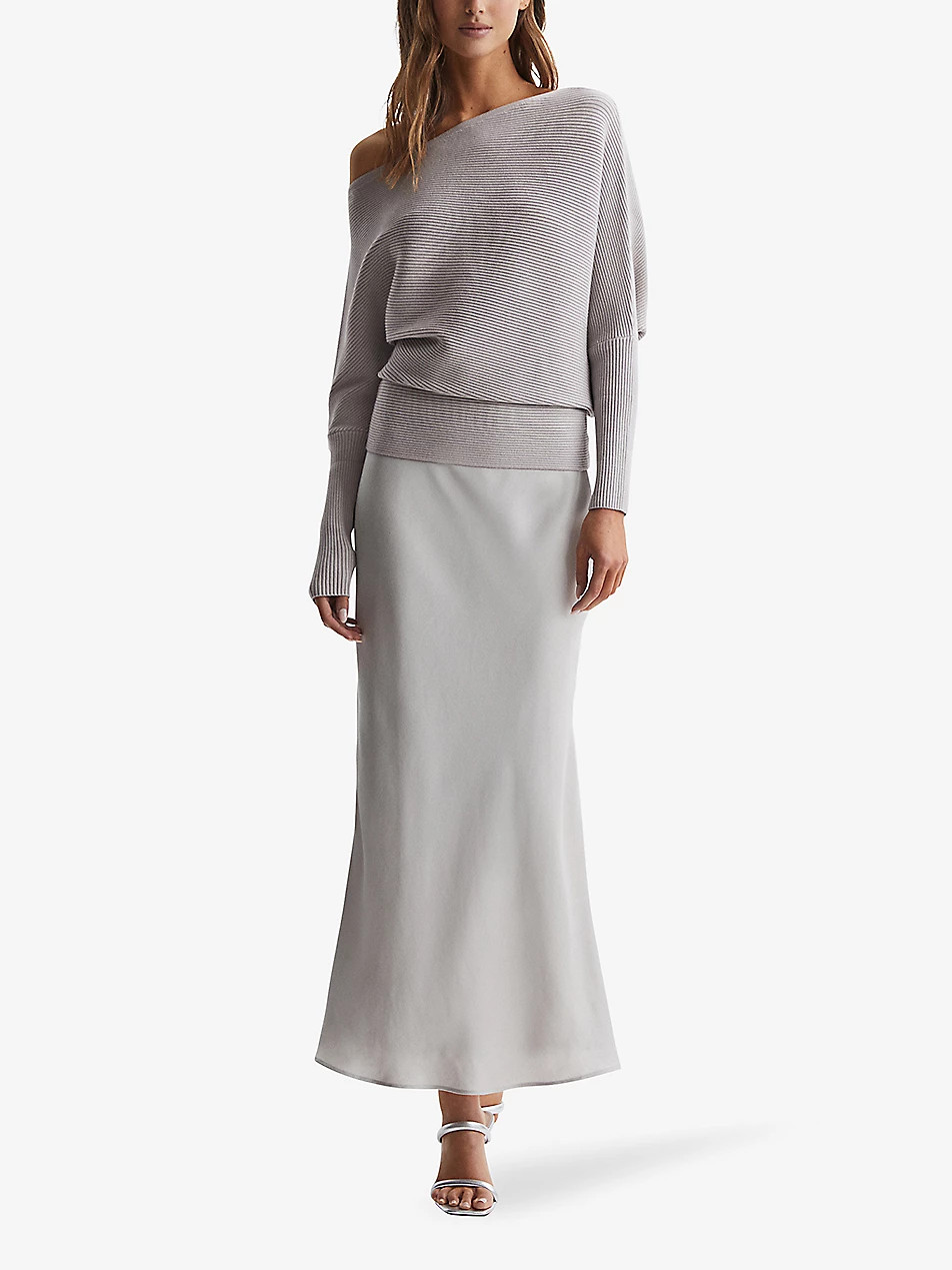 Lorna off-shoulder draped knitted top | Selfridges