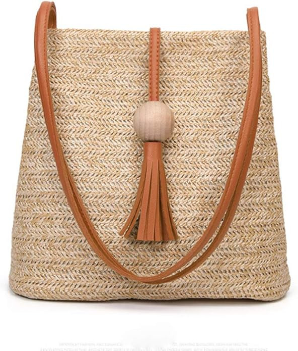 GL-Turelifes Round Summer Straw Bag Big Weave Handbags Beach Shoulder Bags Vocation Tote Handbags... | Amazon (US)