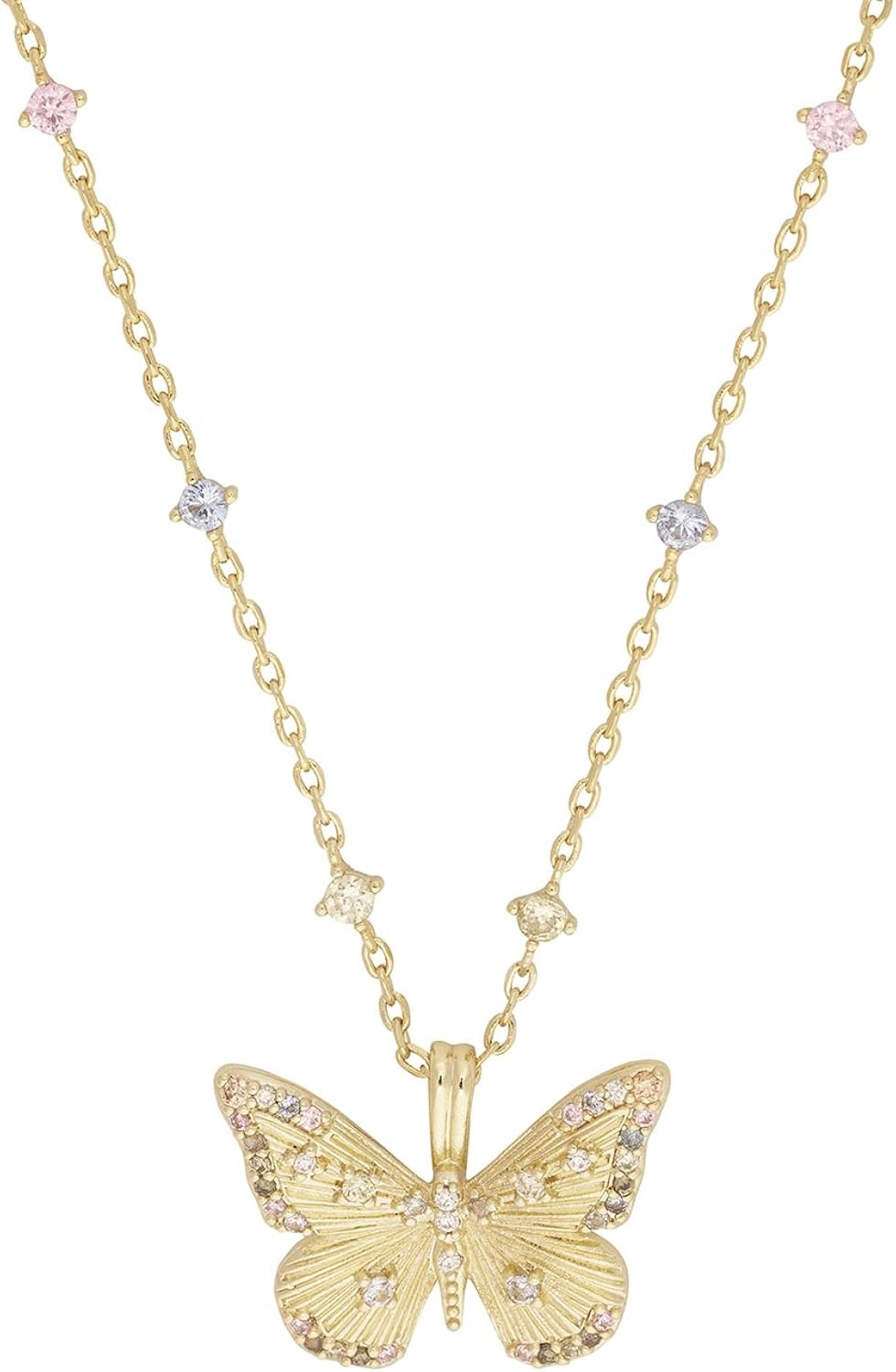 Wanderlust + Co Butterfly Rainbow & Gold Necklace | Amazon (US)