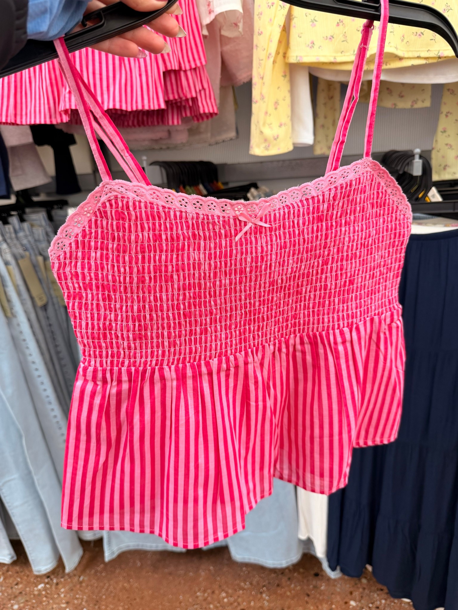 I might have audibly gasped when I saw this! I’ve never added something to my cart so fast 😮‍💨 smocked AND striped??? Walmart I love you 

#LTKSeasonal #LTKmomlife #LTKSpringSale