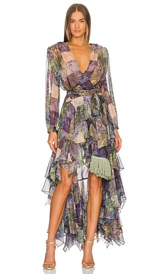 Bronx and Banco x REVOLVE Farah Patchwork Midi Dress in Blue. - size XS (also in S) | Revolve Clothing (Global)