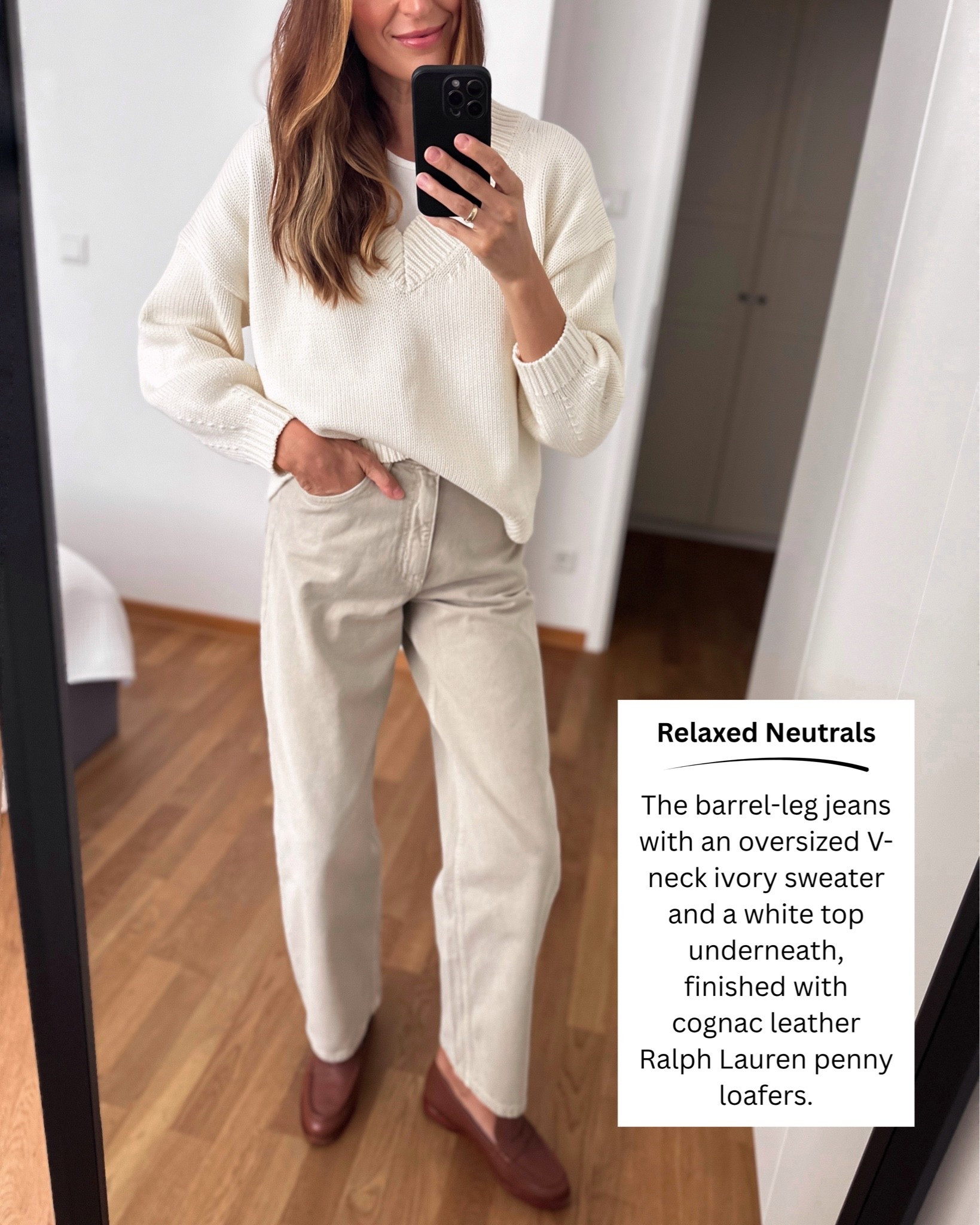 Autumn Neutrals 🍂
___
Jumper @boden - this color is currently sold out, linked a striped one.