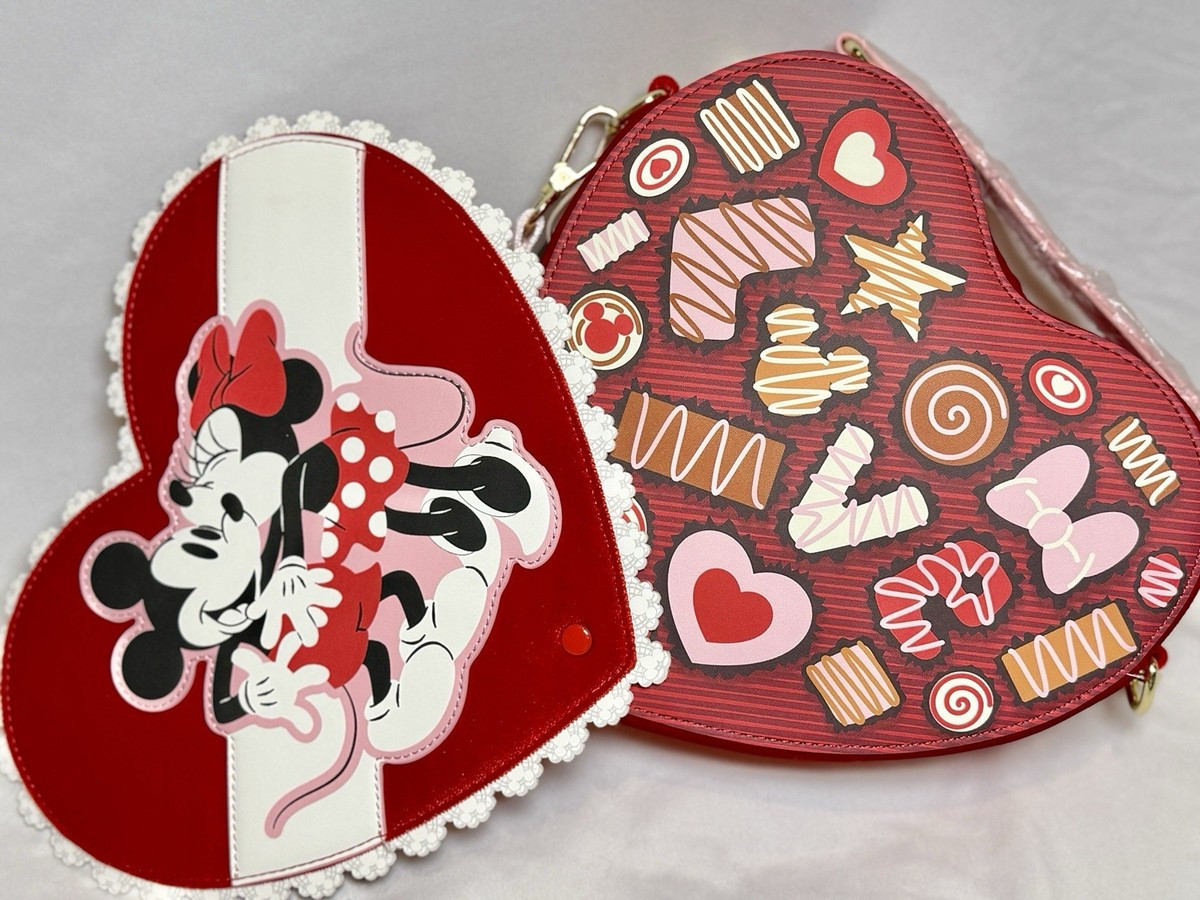 Loungefly Disney Heart Handbag Mickey, Minnie & Chocolates, Valentine’s Day NWT | eBay US