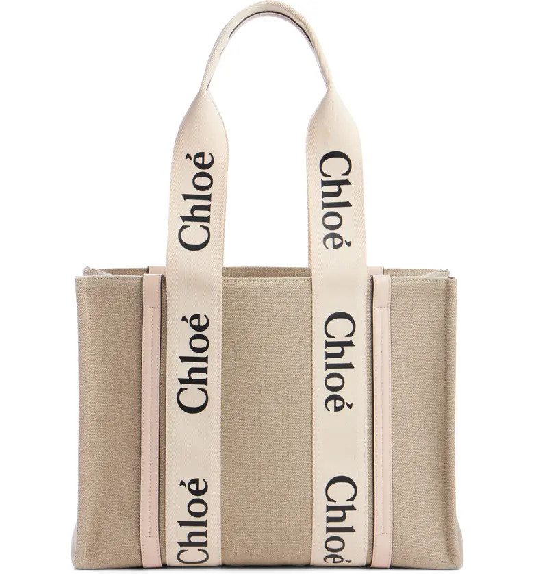 Medium Woody Linen Tote | Nordstrom