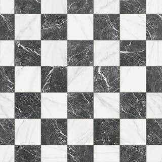 Merzoni Checker Ruzzini 13 in. x 13 in. Porcelain Floor and Wall Take Home Tile Sample | The Home Depot