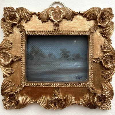Moody Oil Painting Original Landscape Hand Painted Mini Antique Framed Victorian | eBay US