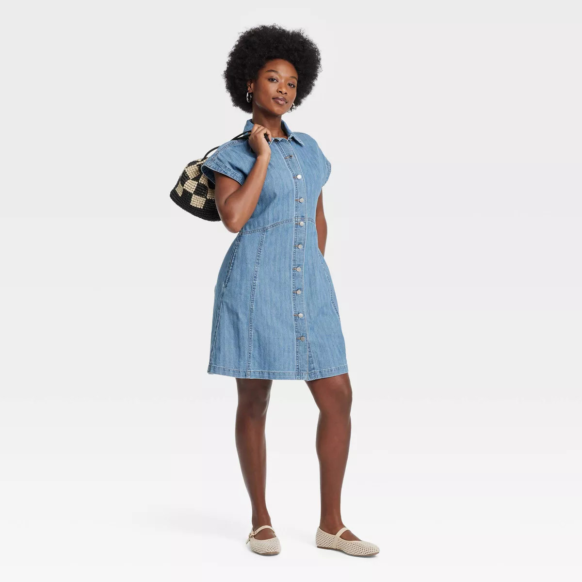 Women's Denim Flouncy Dress - Universal Thread™ | Target