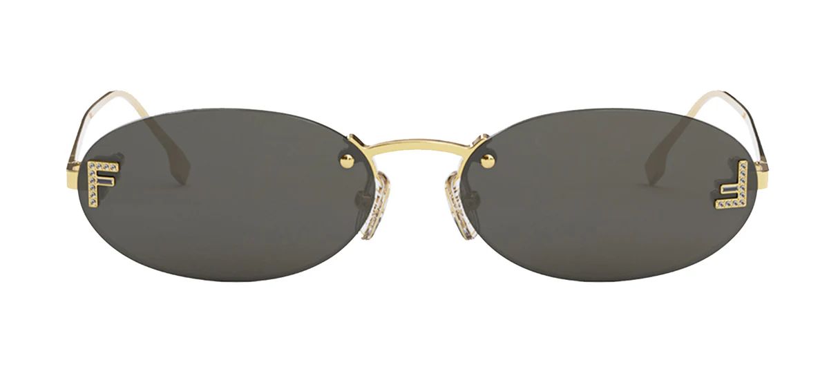 Fendi FIRST FE 4075US 30A Oval Sunglasses | SOLSTICE